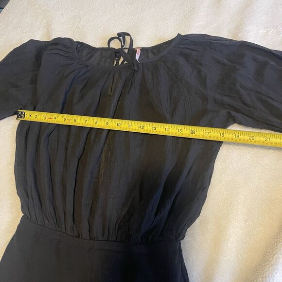 Free People Real Resort Romper Size S Color Black NWOT - Picture 2 of 10